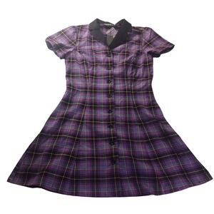 Dangerfield Purple Plaid Dress